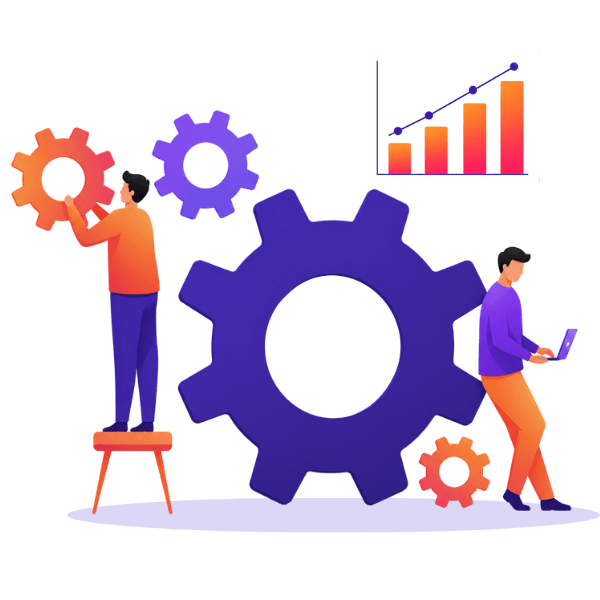 Transport Operations Software illustration showing workflow automation, operational management, team collaboration, and business growth.